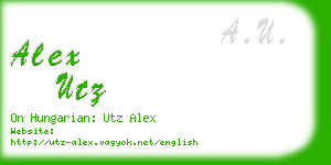 alex utz business card